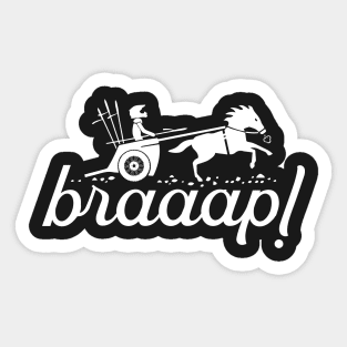 Spartan Dirt Bike Rider Braaap Sticker